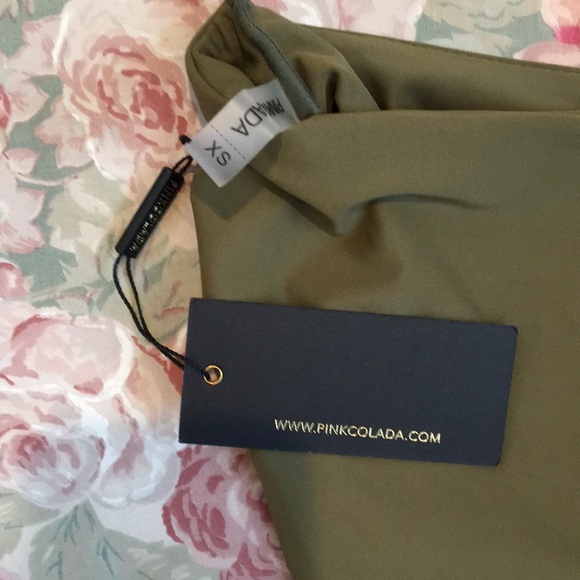 PINK COLADA XS HIGH RISE BIKINI BOTTOM/NEW W/ TAGS - Picture 3 of 3